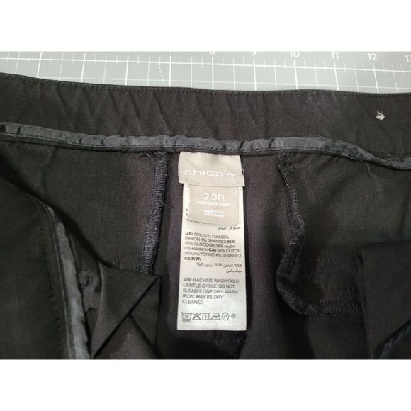 Chico's Pants Women's Stretch Cotton Rayon Spandex Casual Travel 2.5R US 14R - Picture 5 of 6